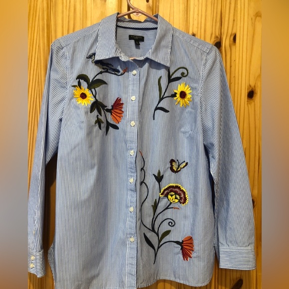 Talbots Tops - Talbots Petites Striped Blouse